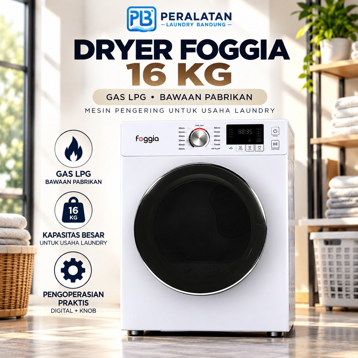 Dryer Foggia 16Kg Putih