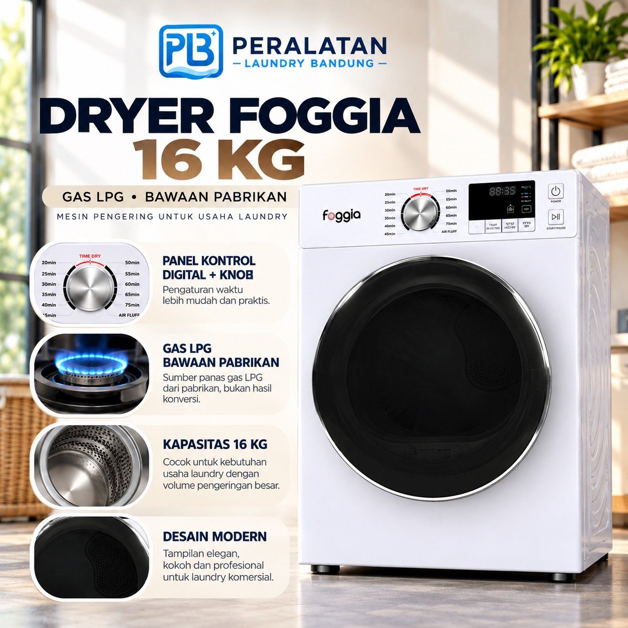 Detail Dryer Foggia 16Kg