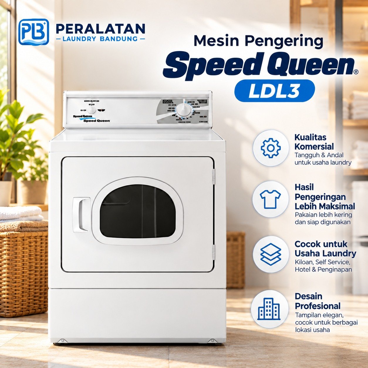 Informasi Dryer Speedqueen LDL3