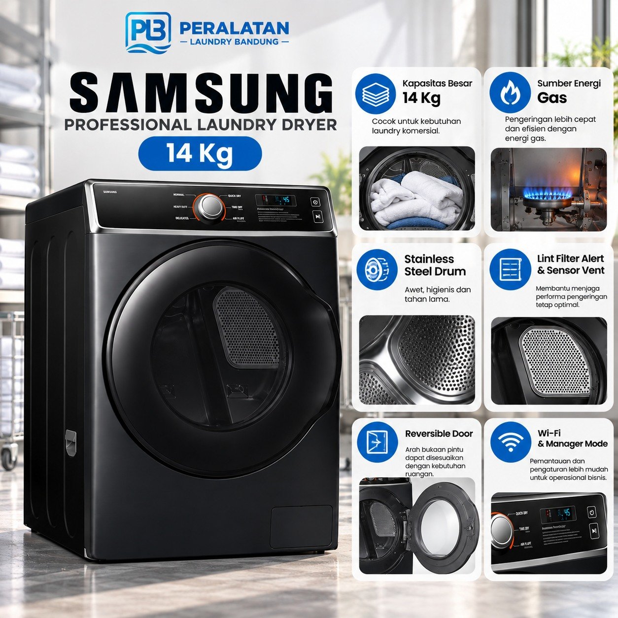 Detail Dryer Samsung 14 Kg