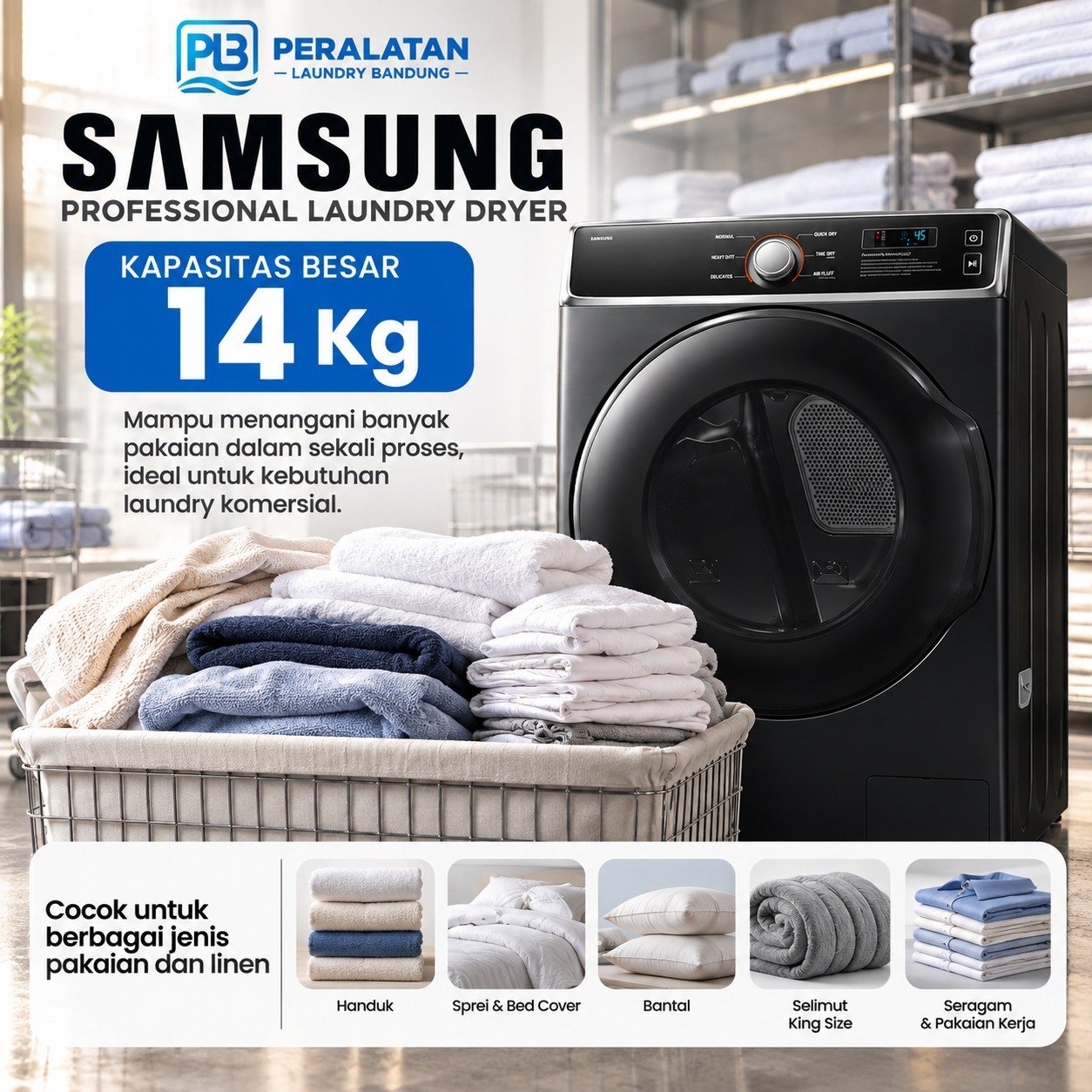 Kapasitas Dryer Samsung 14 Kg