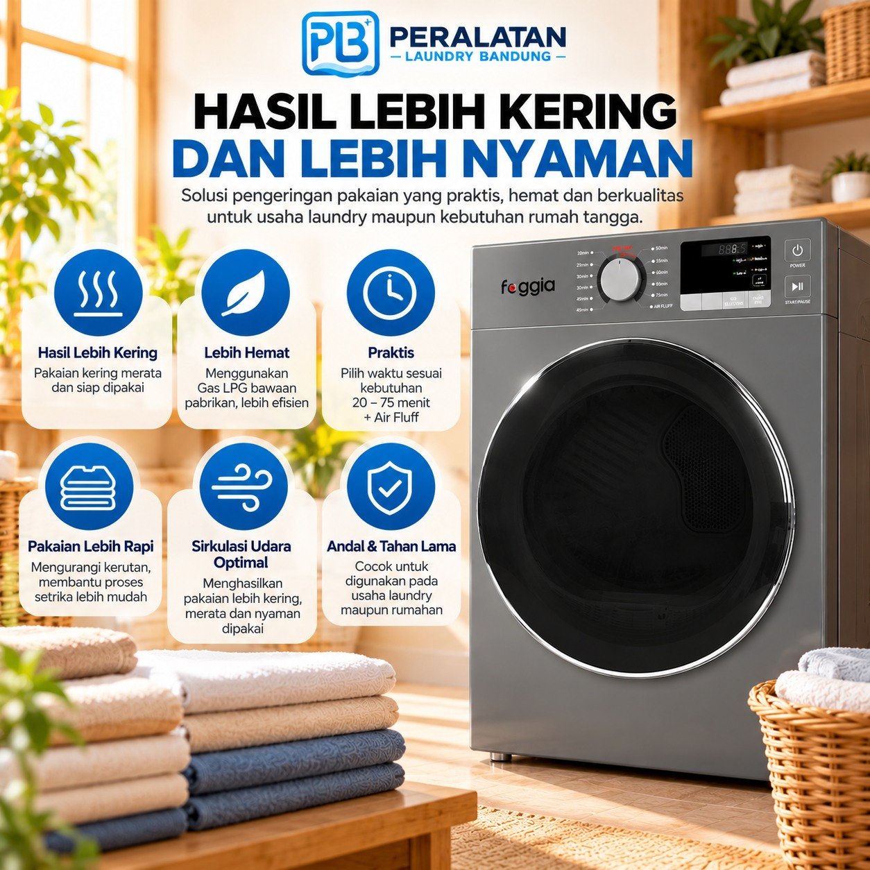 Informasi pengeringan Dryer Foggia 16Kg