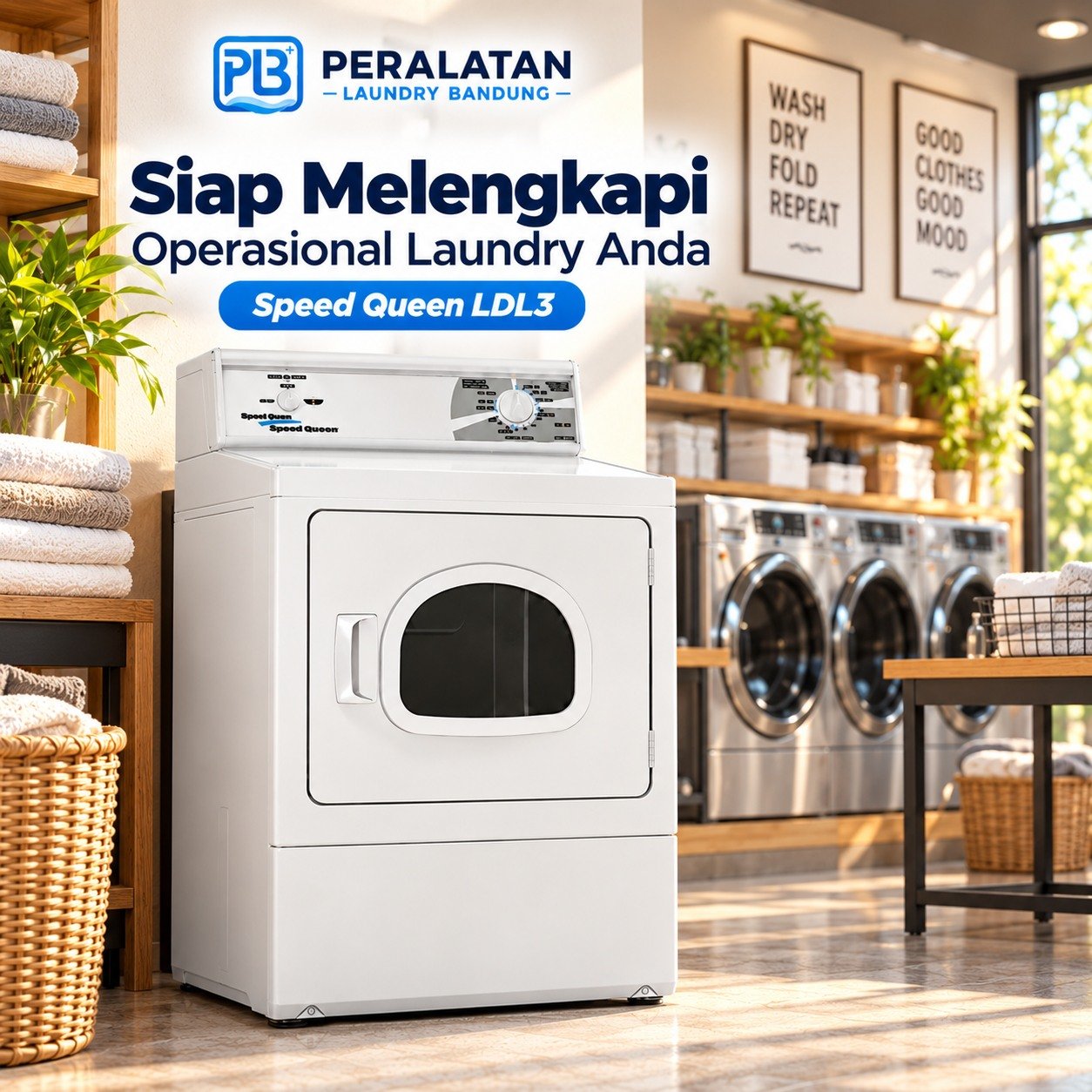 Dryer Speedqueen LDL3 untuk operasional laundry
