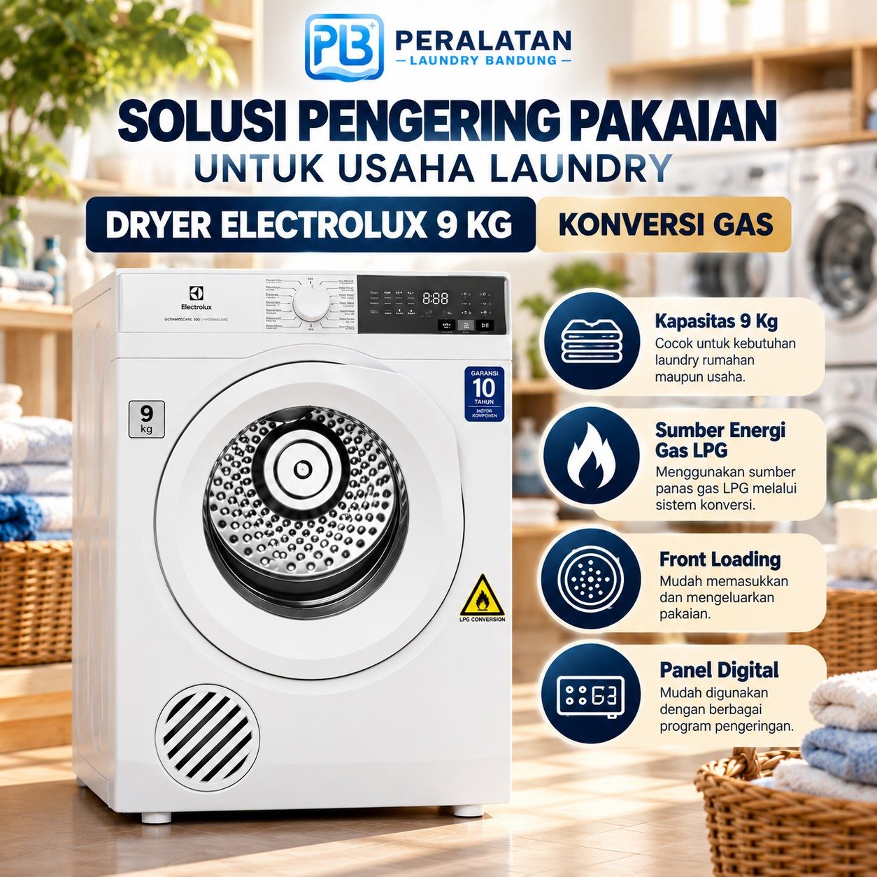 Dryer Electrolux untuk usaha laundry
