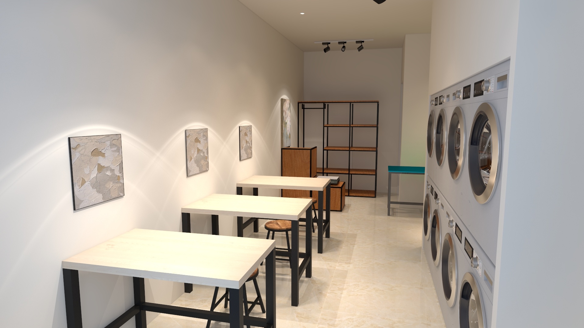 Layout 3D laundry view 3