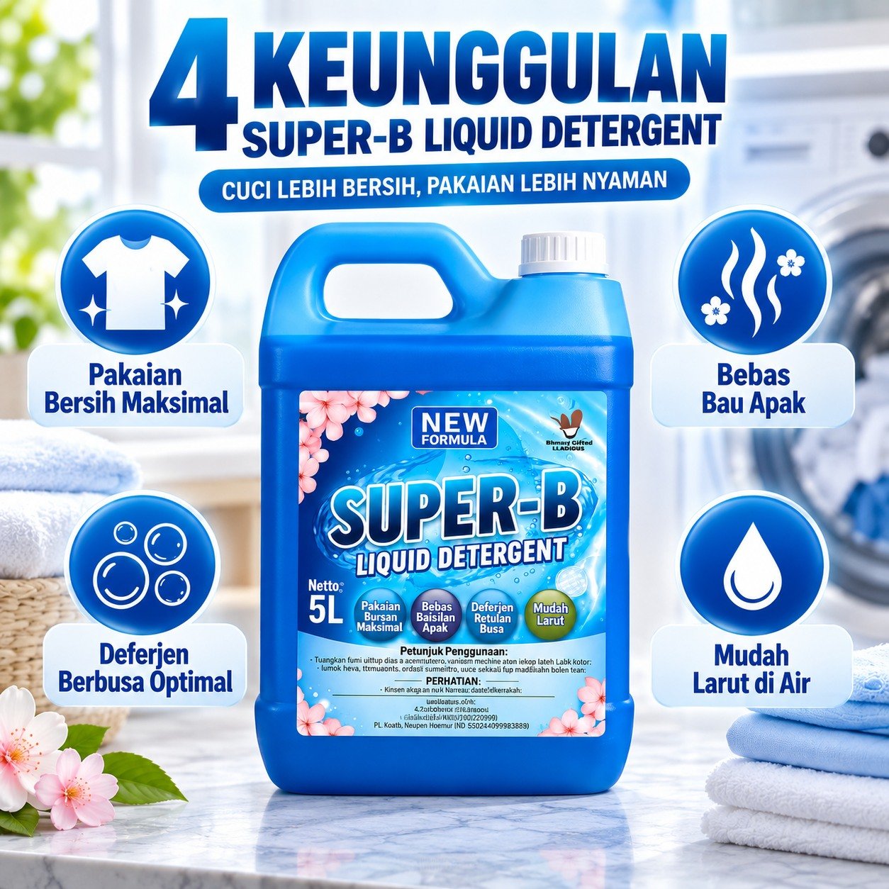 Deterjen Laundry Cair SUPER-B 5L